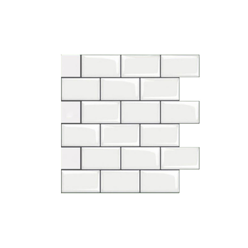 Peel and Stick Subway Tile Waterproof Plastic Rectangle Peel & Stick Tile for Kitchen