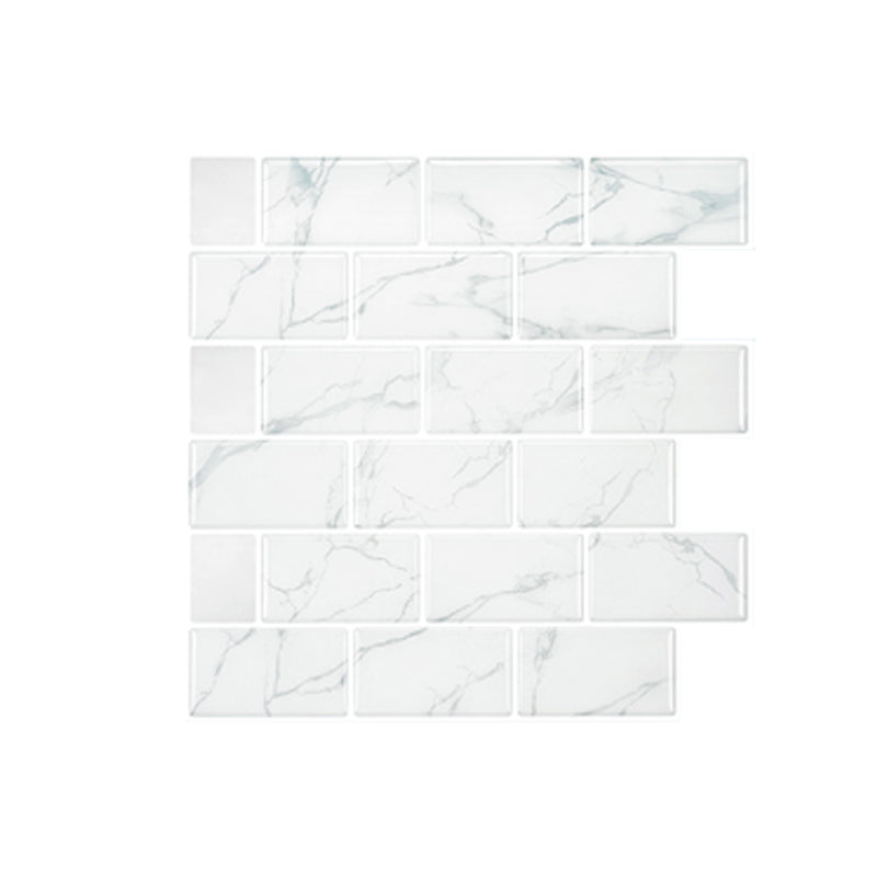 Peel & Stick Subway Tile Plastic Stain Resistant Peel & Stick Subway Tile 5-Pack