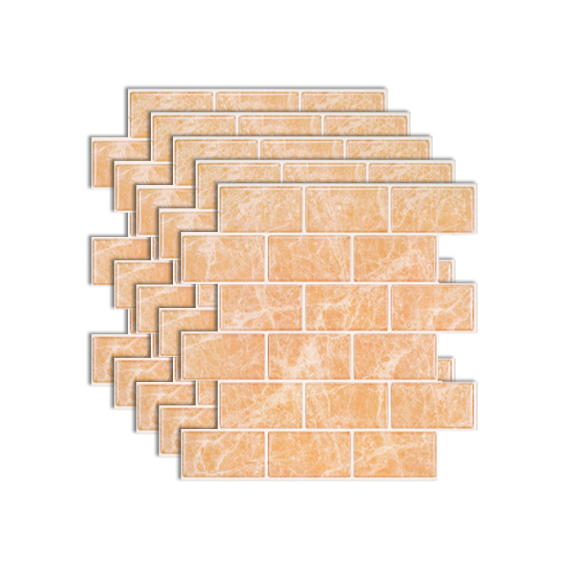 Peel & Stick Subway Tile Plastic Stain Resistant Peel & Stick Subway Tile 5-Pack