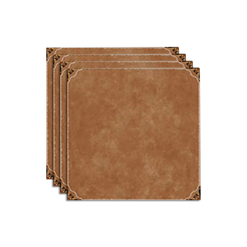 Vintage Square Singular Tile Brown Matte Tile for Drawing Room