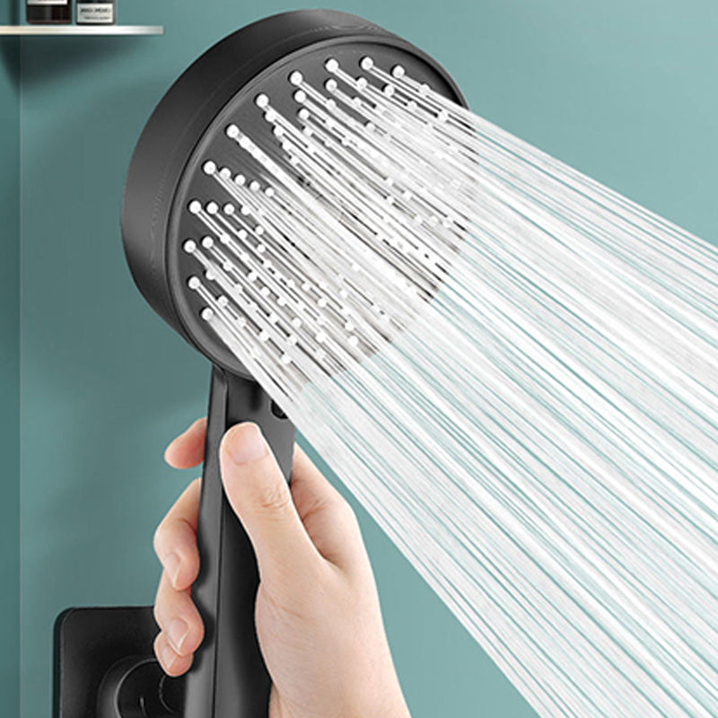 Modern Handheld Shower Head Adjustable Water Flow 5 Setting Wall-Mount Showerhead