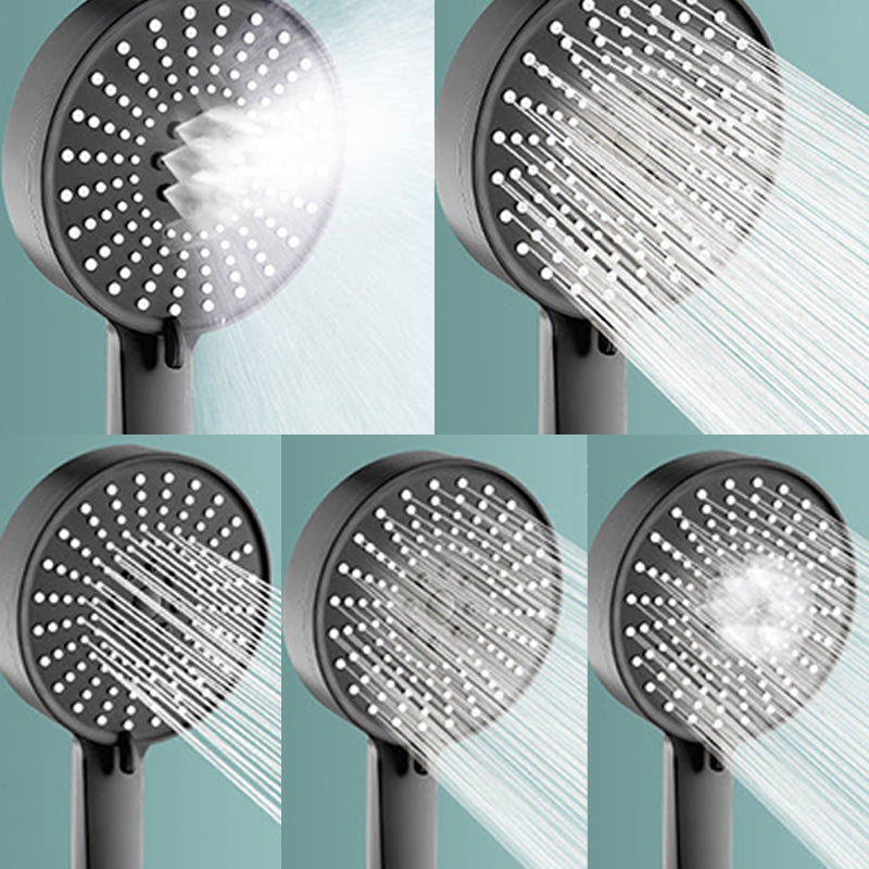 Modern Handheld Shower Head Adjustable Water Flow 5 Setting Wall-Mount Showerhead