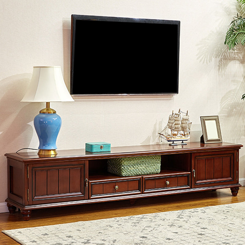 Wooden TV Media Stand Traditional TV Stand Console with Drawers