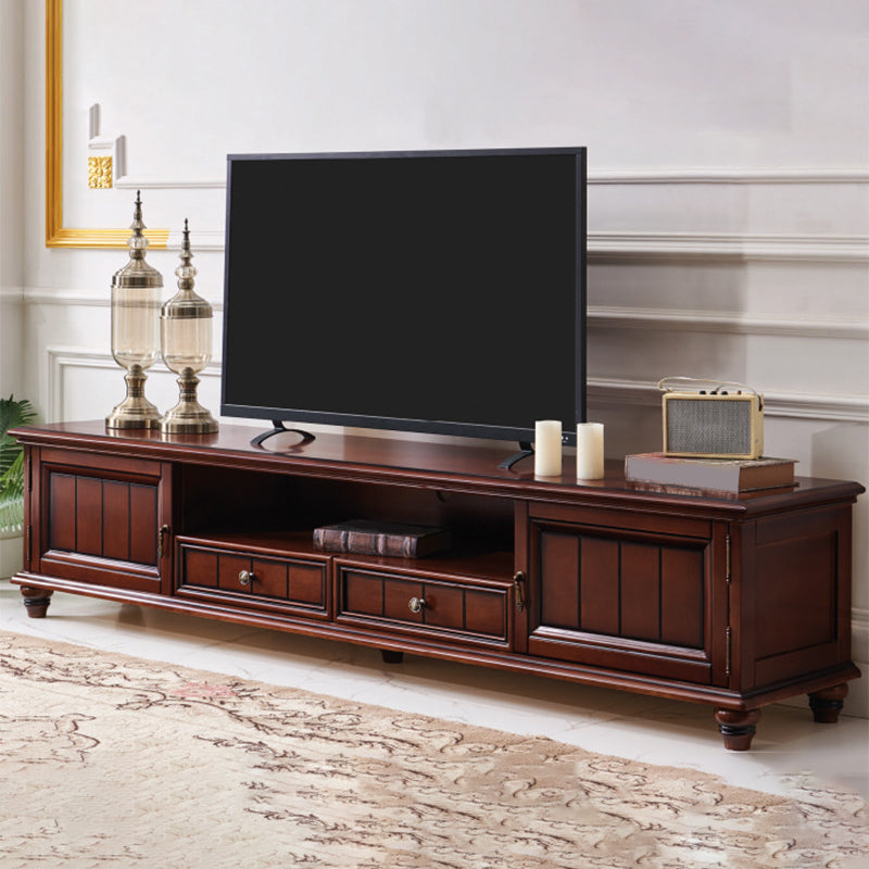 Wooden TV Media Stand Traditional TV Stand Console with Drawers