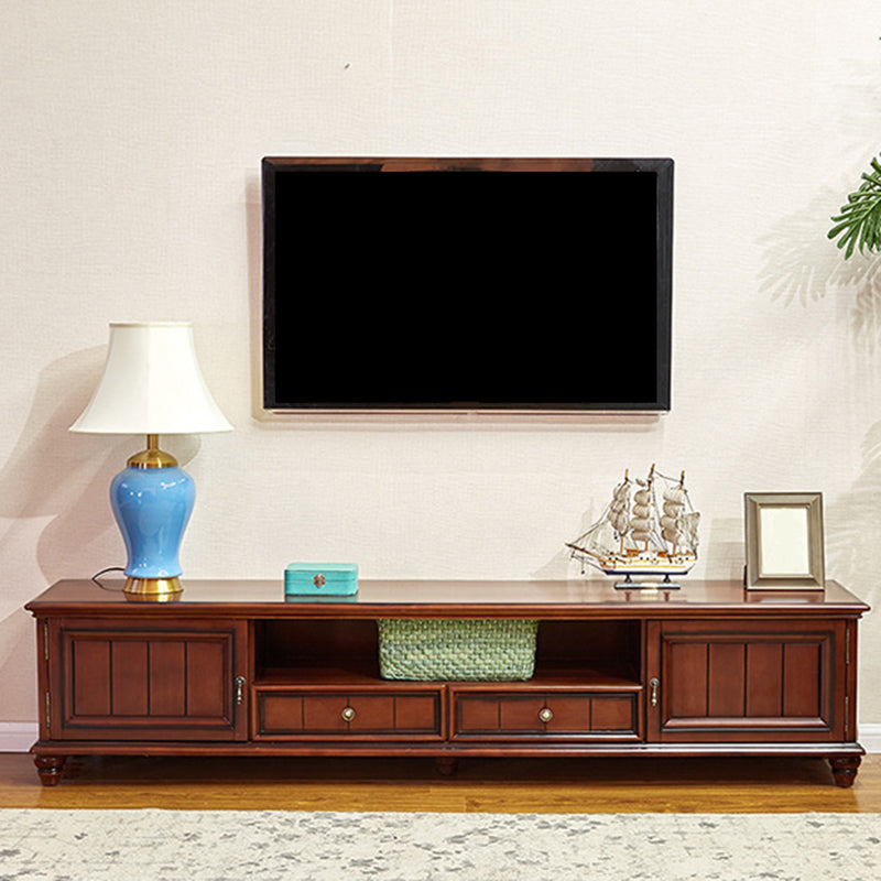 Wooden TV Media Stand Traditional TV Stand Console with Drawers