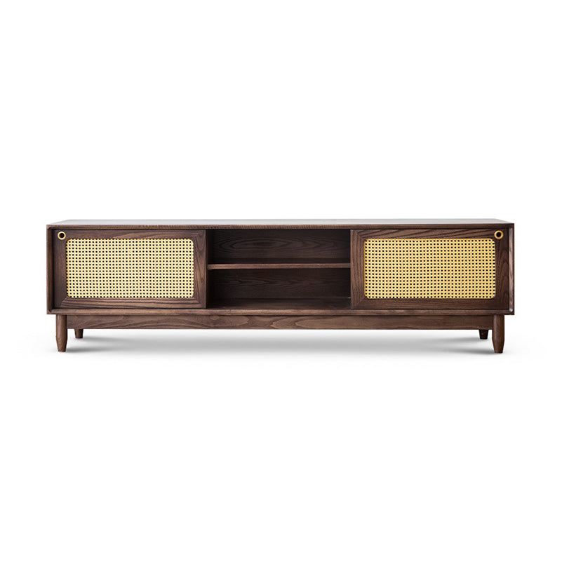 Scandinavian TV Media Console Solid Wood TV Console for Living Room