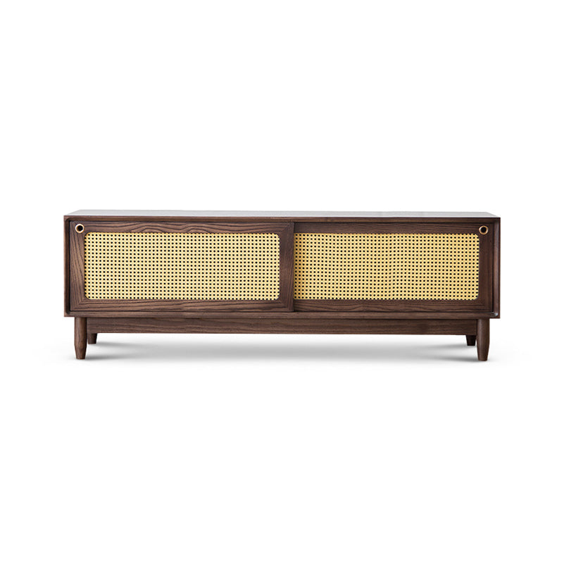 Scandinavian TV Media Console Solid Wood TV Console for Living Room