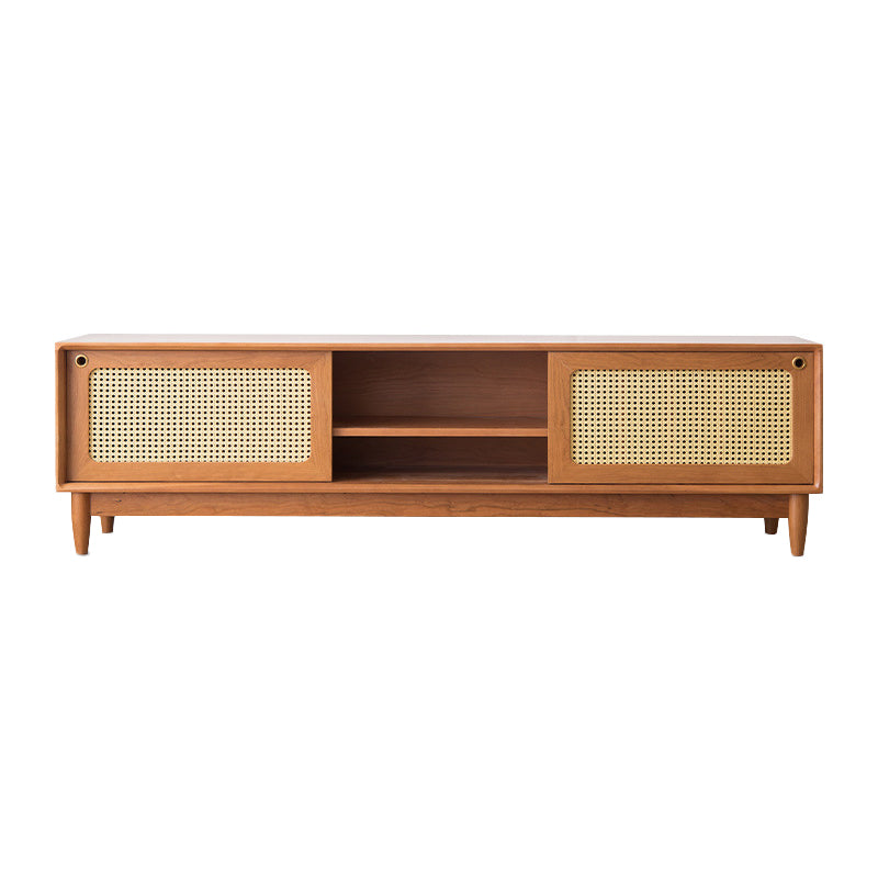 Scandinavian TV Media Console Solid Wood TV Console for Living Room