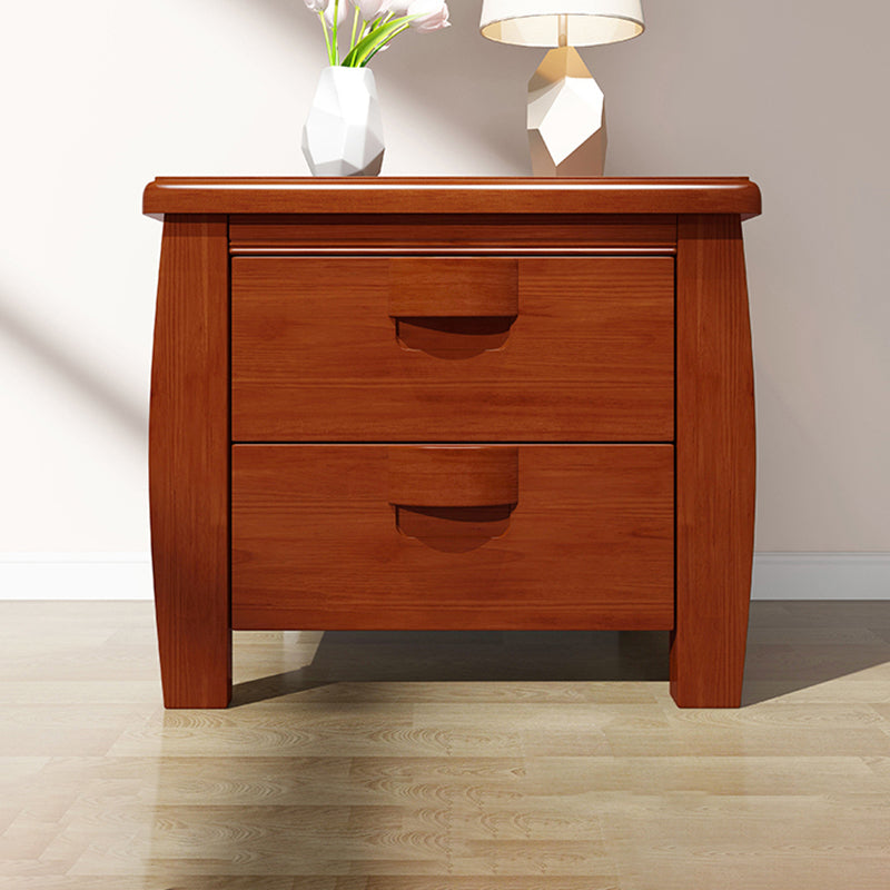 Solid Wood Accent Table Nightstand Modern Bedside Cabinet for Bedroom