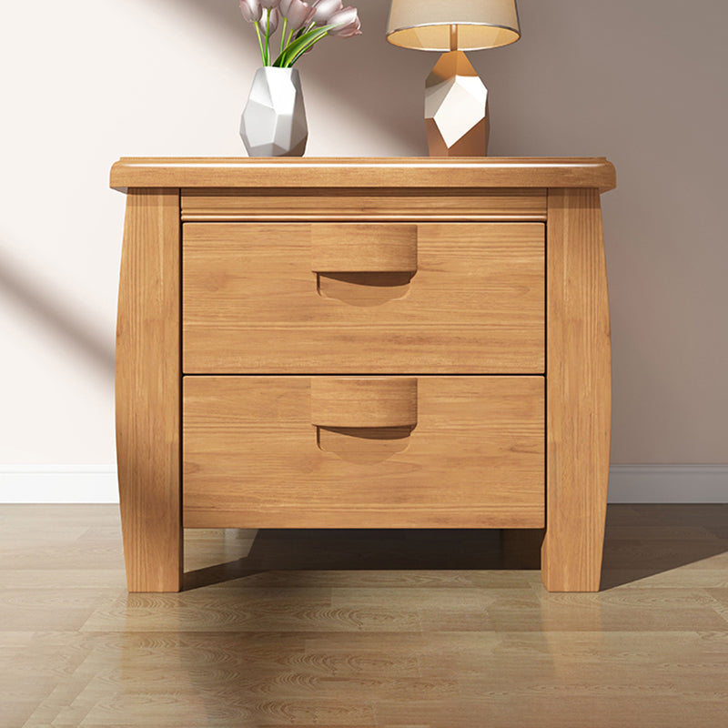 Solid Wood Accent Table Nightstand Modern Bedside Cabinet for Bedroom