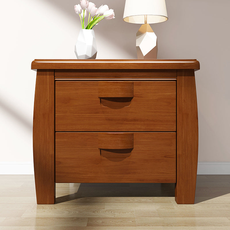 Solid Wood Accent Table Nightstand Modern Bedside Cabinet for Bedroom