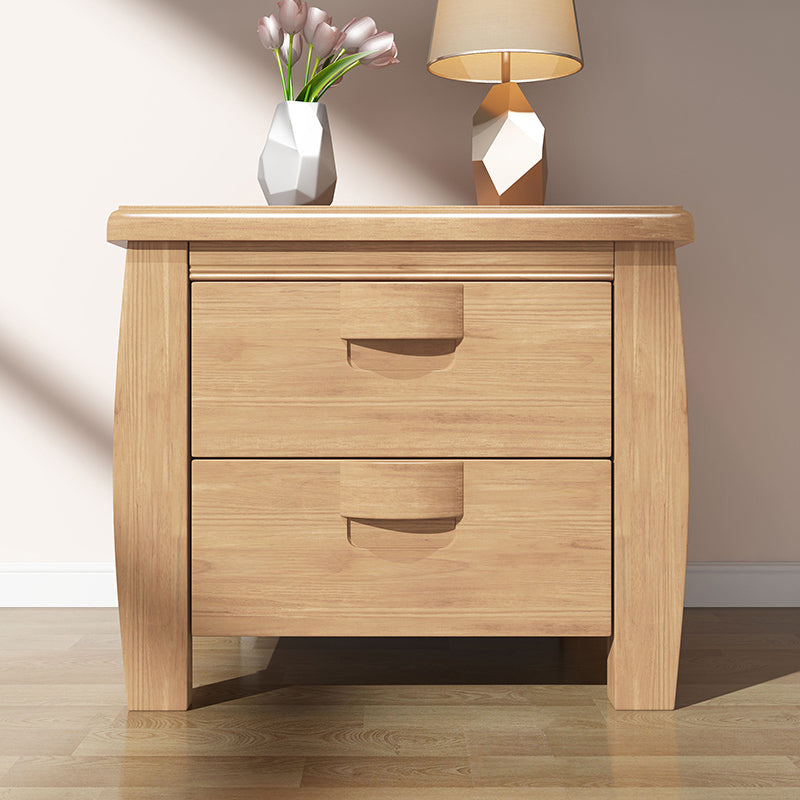 Solid Wood Accent Table Nightstand Modern Bedside Cabinet for Bedroom