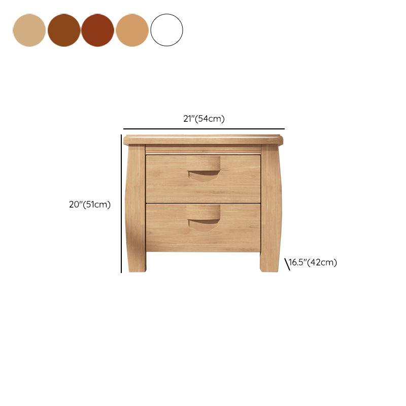 Solid Wood Accent Table Nightstand Modern Bedside Cabinet for Bedroom