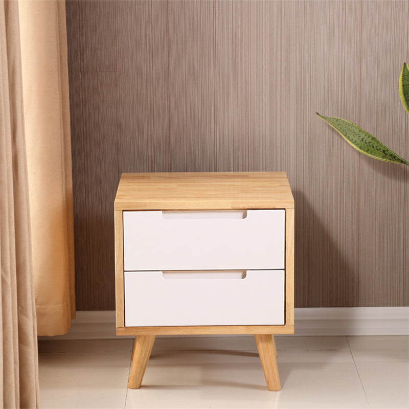 Modern Bedside Cabinet Solid Wood Bed Nightstand for Bedroom