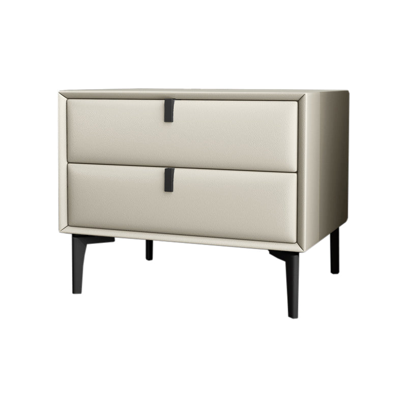 Solid Wood Nightstand Contemporary Bedside Cabinet for Bedroom