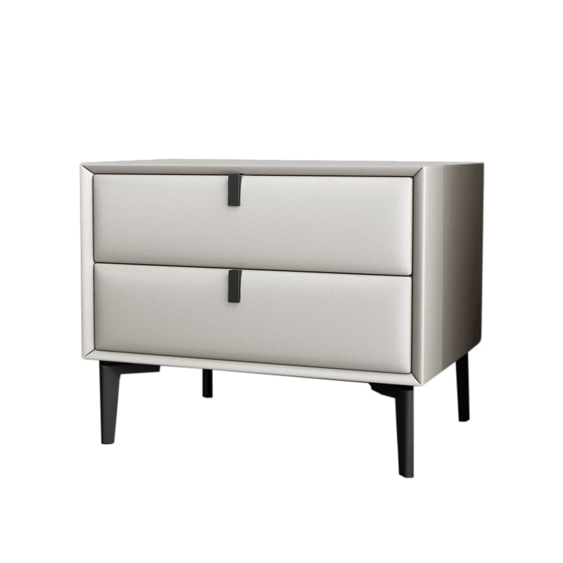 Solid Wood Nightstand Contemporary Bedside Cabinet for Bedroom