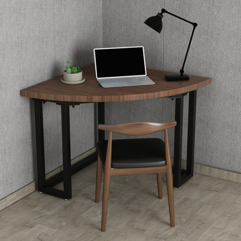 Contemporary Solid Wood Writing Desk Bedroom Office Desk with Black Legs