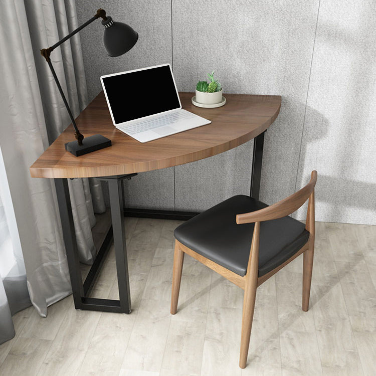 Contemporary Solid Wood Writing Desk Bedroom Office Desk with Black Legs