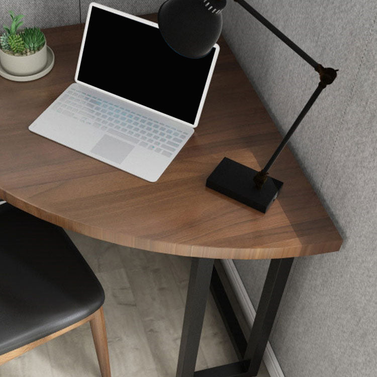 Contemporary Solid Wood Writing Desk Bedroom Office Desk with Black Legs