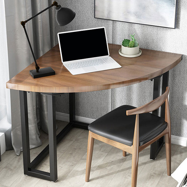 Contemporary Solid Wood Writing Desk Bedroom Office Desk with Black Legs