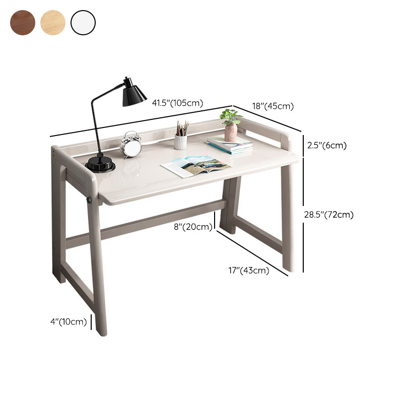 30.42-inch H Contemporary Office Desk Solid Wood Folding Writing Desk