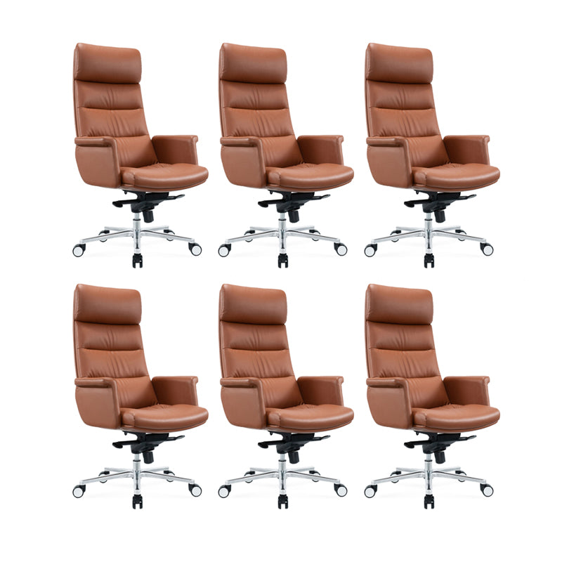 Modern Leather Executive Chair Height-adjustable Managers Chair for Office