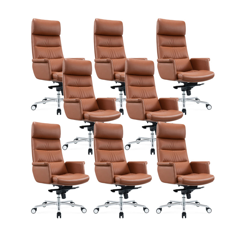 Modern Leather Executive Chair Height-adjustable Managers Chair for Office