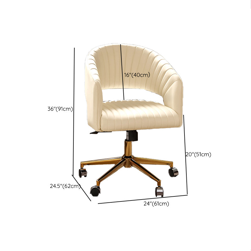 Modern Chair Fixed Arms Adjustable Seat Height Office Chair with Wheels