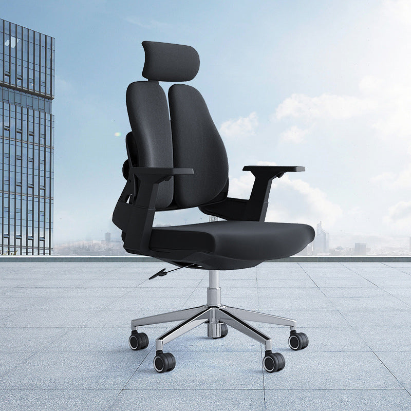 Modern Fixed Arms Desk Chair Headrest Included Task Chair for Office