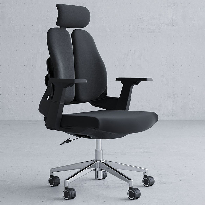 Modern Fixed Arms Desk Chair Headrest Included Task Chair for Office