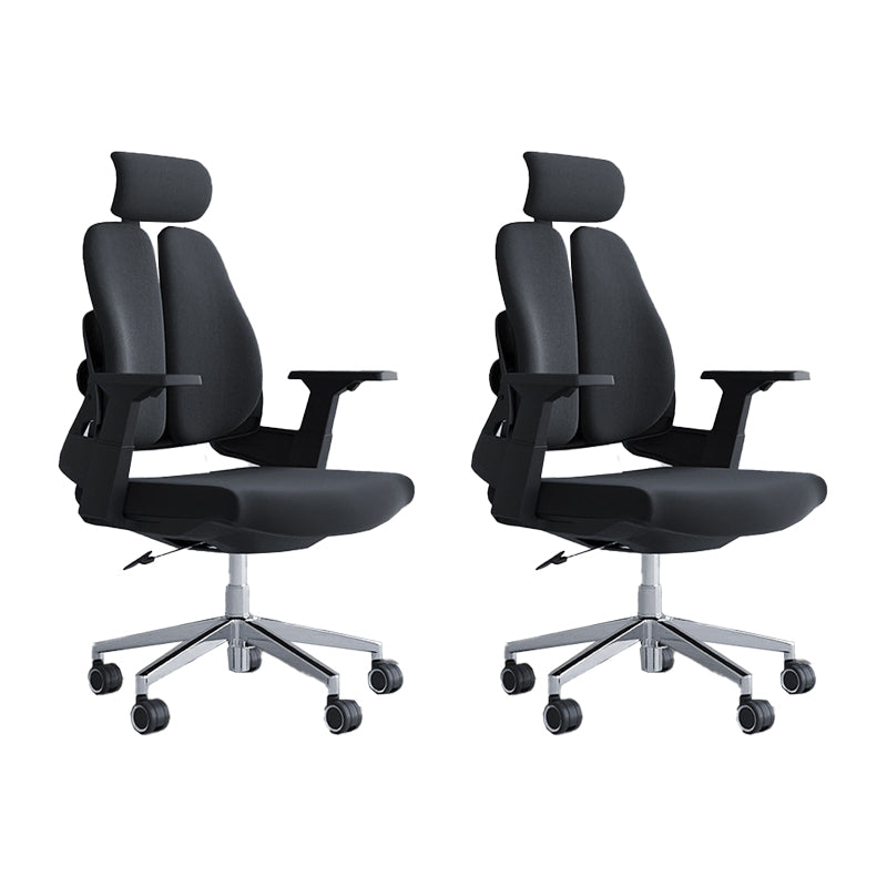 Modern Fixed Arms Desk Chair Headrest Included Task Chair for Office