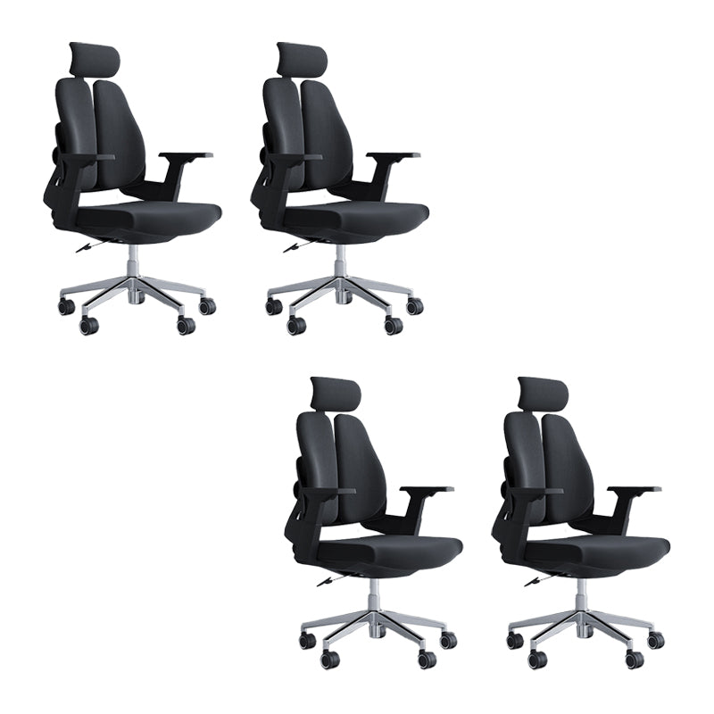 Modern Fixed Arms Desk Chair Headrest Included Task Chair for Office