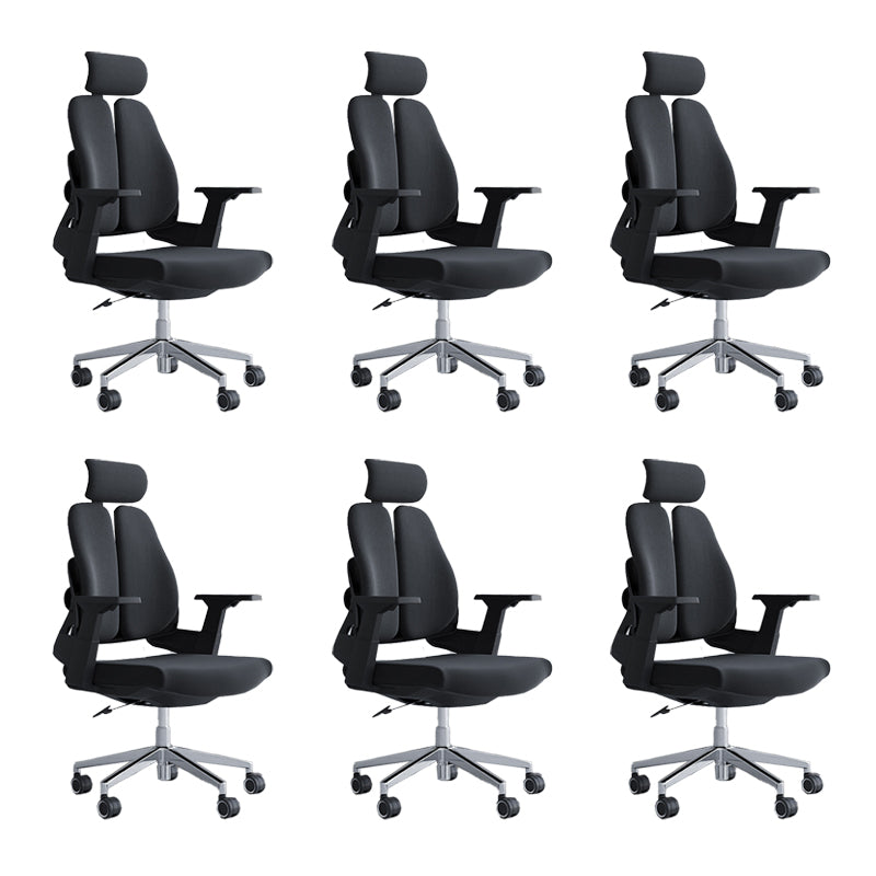 Modern Fixed Arms Desk Chair Headrest Included Task Chair for Office