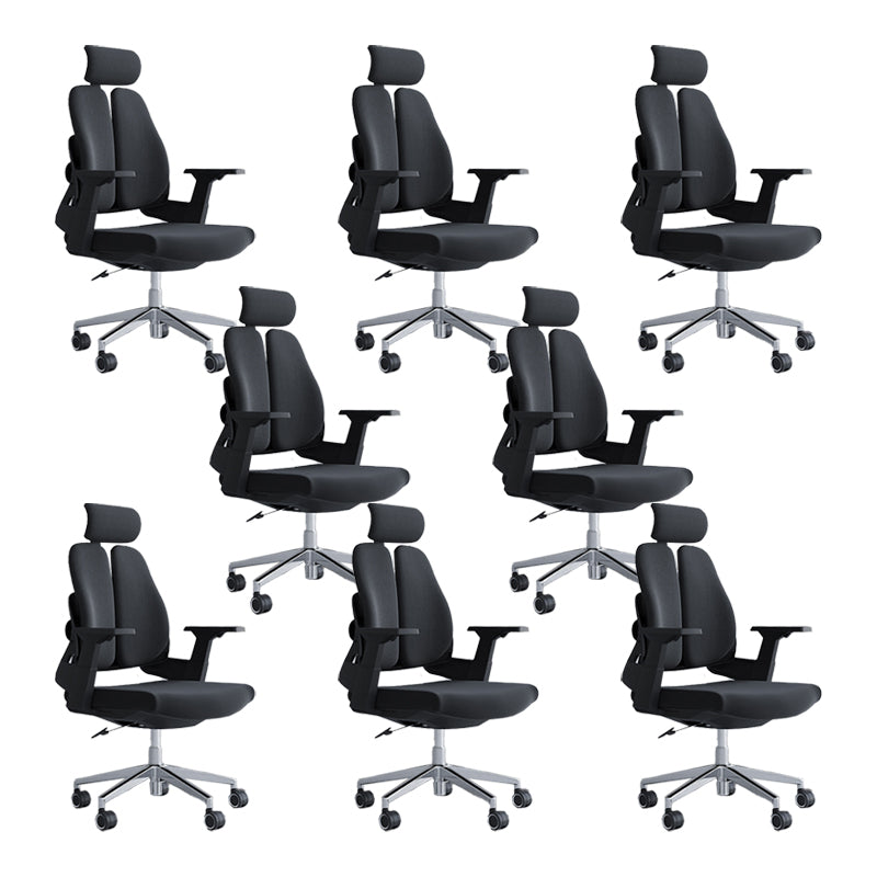 Modern Fixed Arms Desk Chair Headrest Included Task Chair for Office