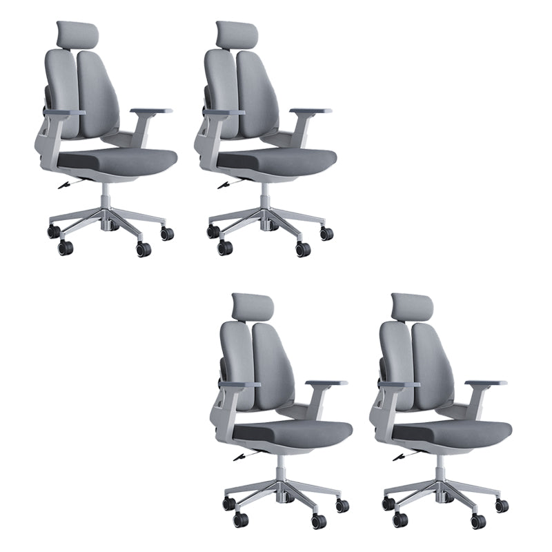 Modern Fixed Arms Desk Chair Headrest Included Task Chair for Office