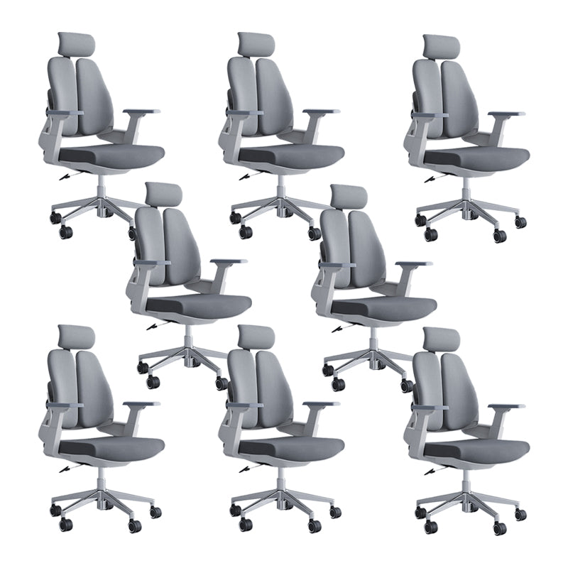 Modern Fixed Arms Desk Chair Headrest Included Task Chair for Office