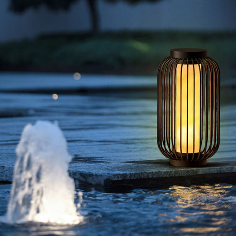 Modern LED Pillar Lighting Fixture Simplicity Solar Light for Garden