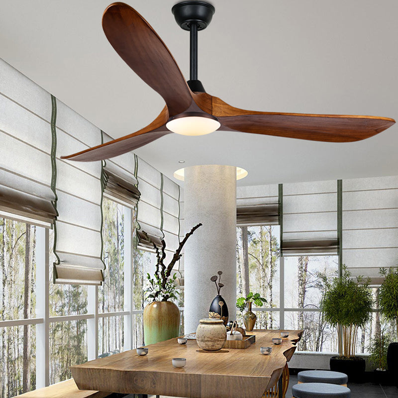 Contemporary Ceiling Fan Light Fixture Wooden Ceiling Lamp for Bedroom