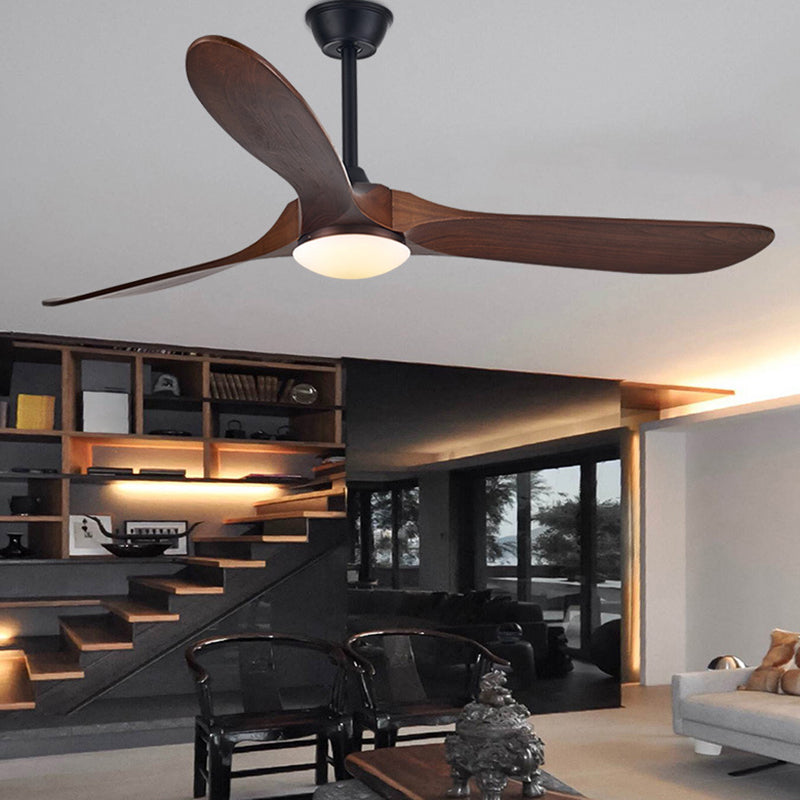 Contemporary Ceiling Fan Light Fixture Wooden Ceiling Lamp for Bedroom