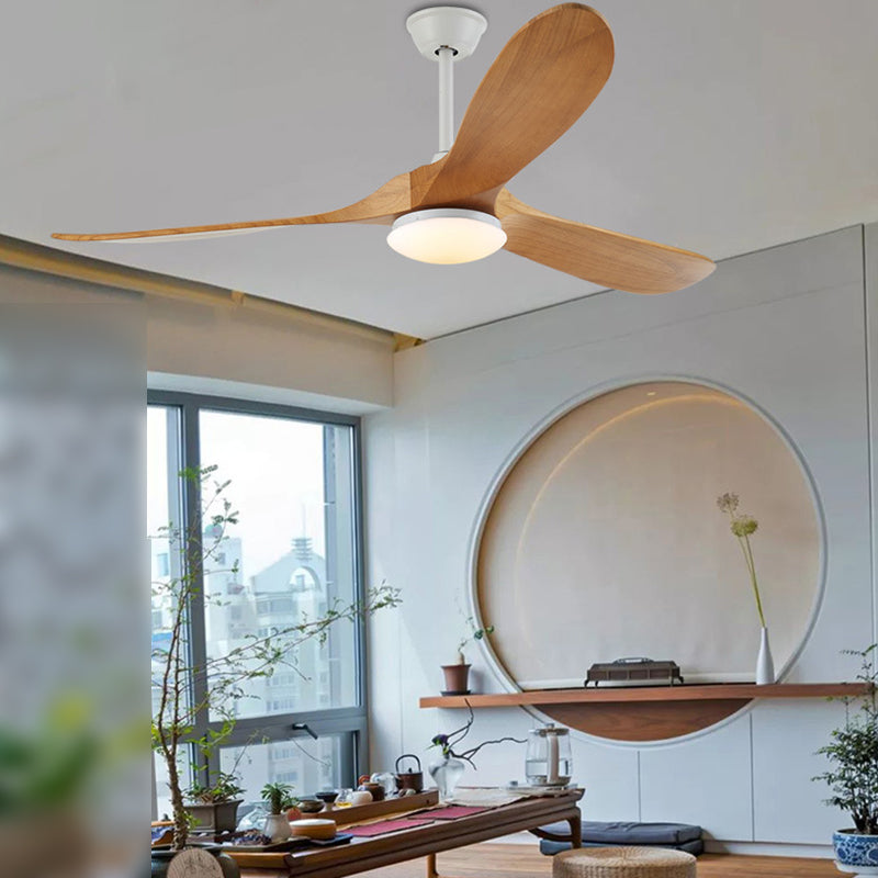 Contemporary Ceiling Fan Light Fixture Wooden Ceiling Lamp for Bedroom