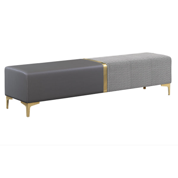 Glam Seating Bench Cushioned Rectangle 16" W Entryway and Bedroom Bench