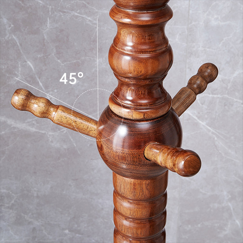 Solid Wood Coat Rack Traditional Simple Living Room Floor Coat Hanger