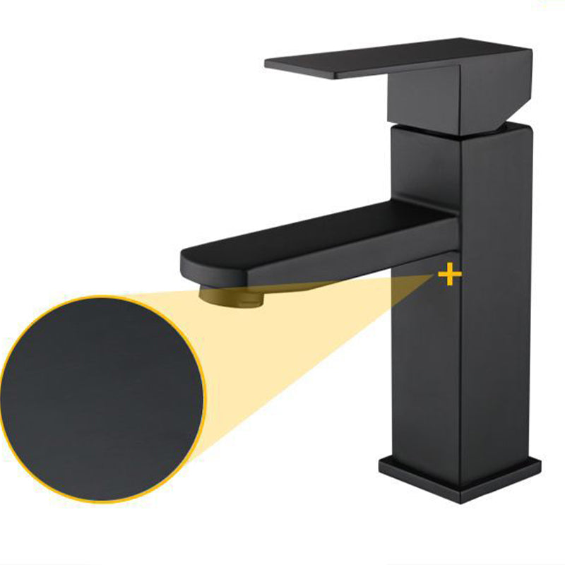 Modern Lavatory Faucet Centerset Bathroom Sink Faucet in Black