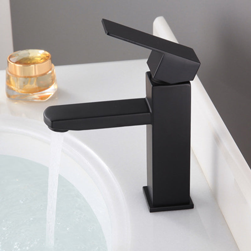 Modern Lavatory Faucet Centerset Bathroom Sink Faucet in Black