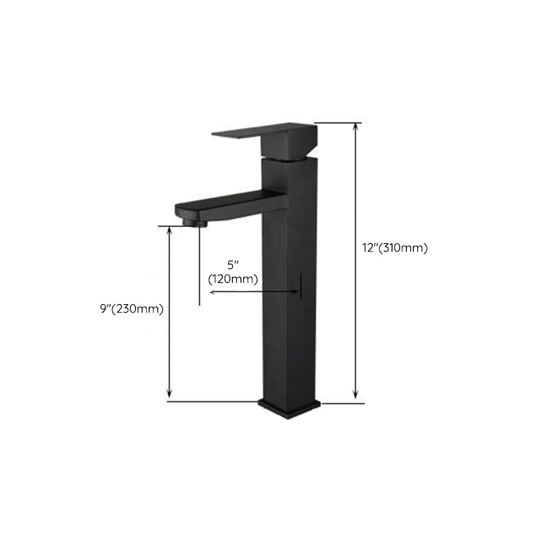 Modern Lavatory Faucet Centerset Bathroom Sink Faucet in Black