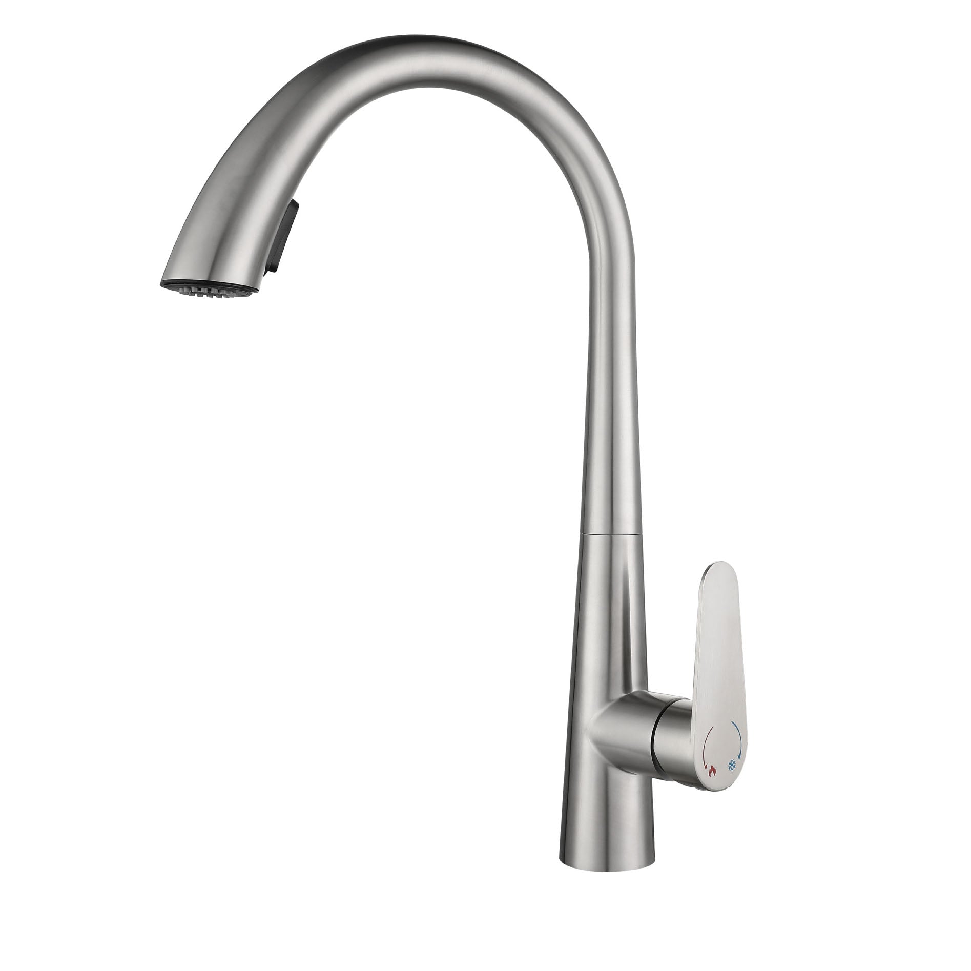 Contemporary Faucet Stainless Steel Single Handle High Arc Faucet for Kitchen