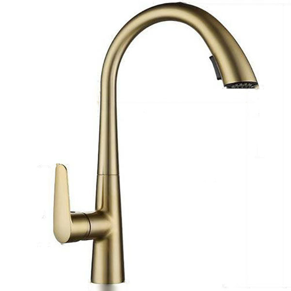 Contemporary Faucet Stainless Steel Single Handle High Arc Faucet for Kitchen