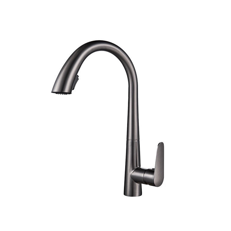 Contemporary Kitchen Faucet Copper Single Handle High Arc Kitchen Faucet