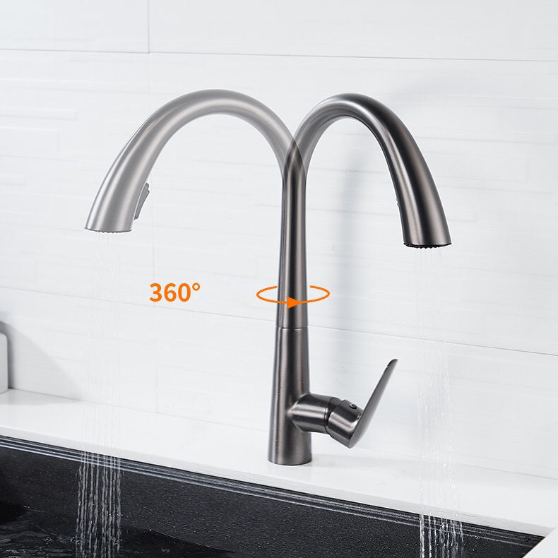 Contemporary Kitchen Faucet Copper Single Handle High Arc Kitchen Faucet