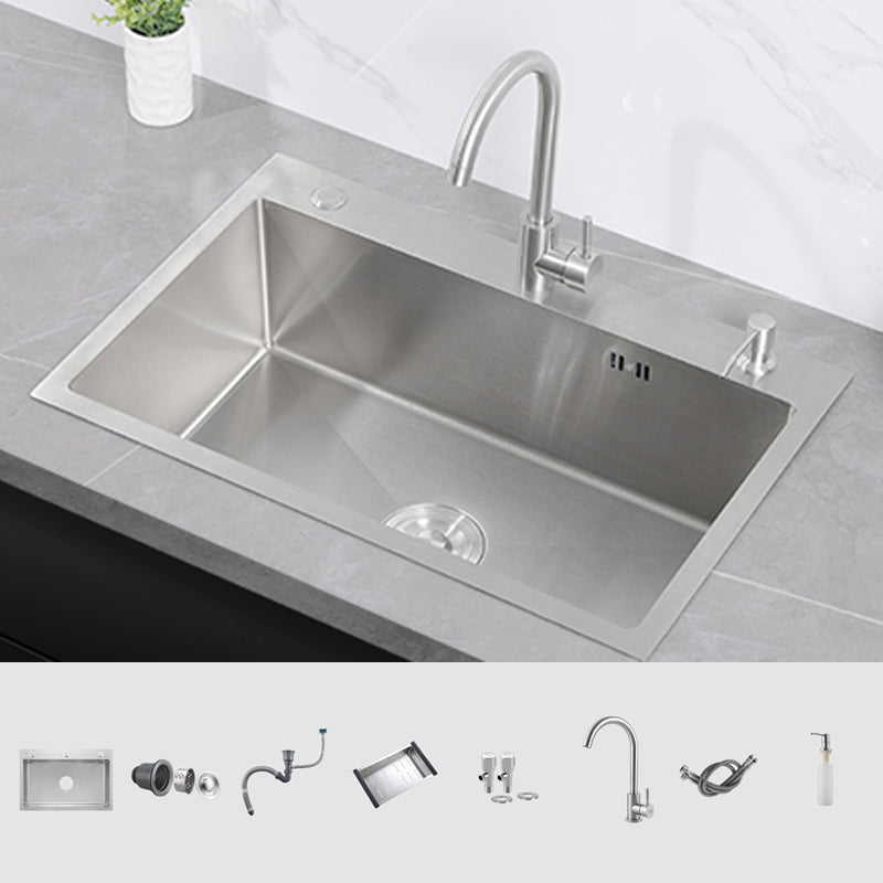 Modern Kitchen Sink Stainless Steel Kitchen Sink with Drain Strainer Kit